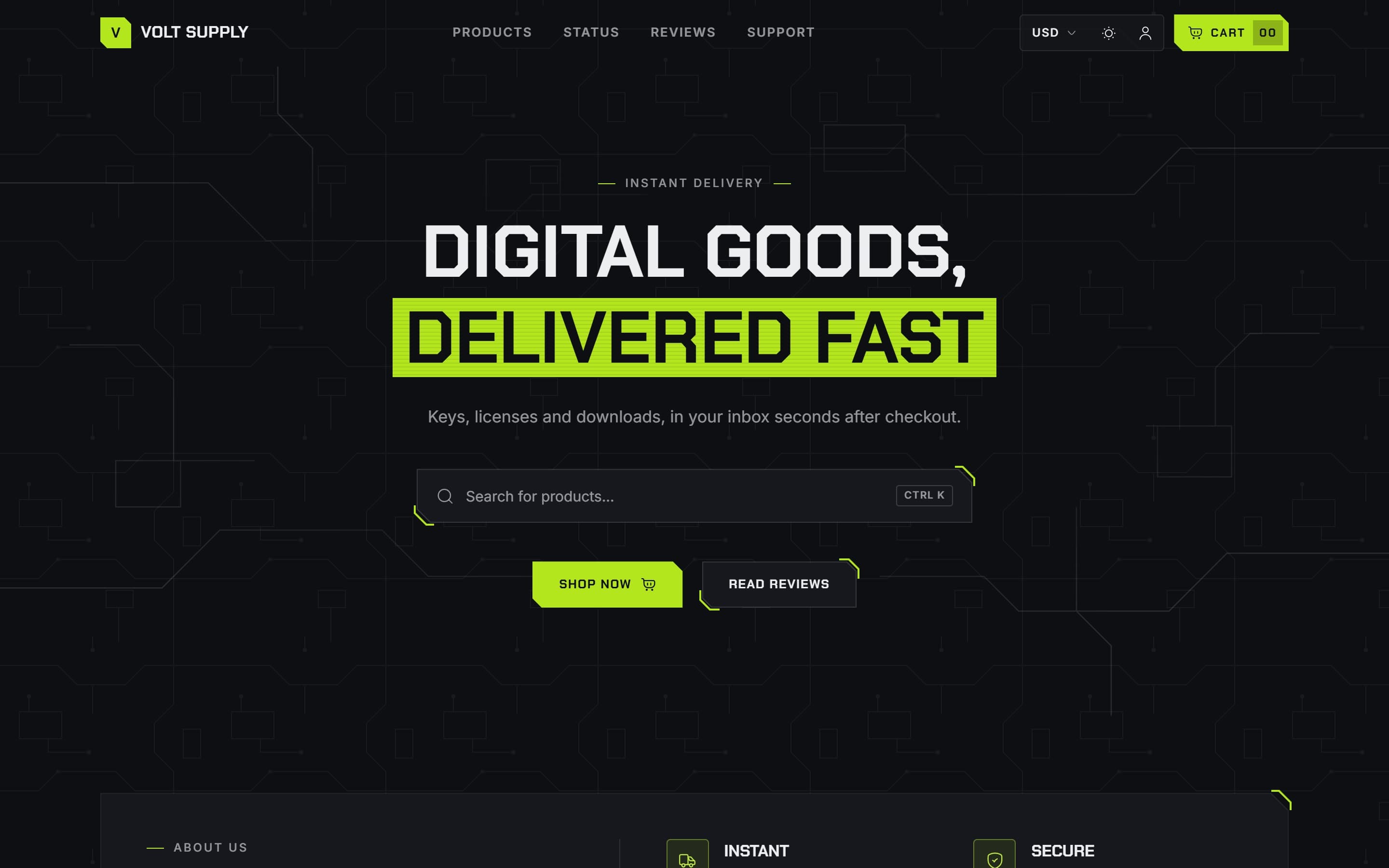 Circuit theme storefront