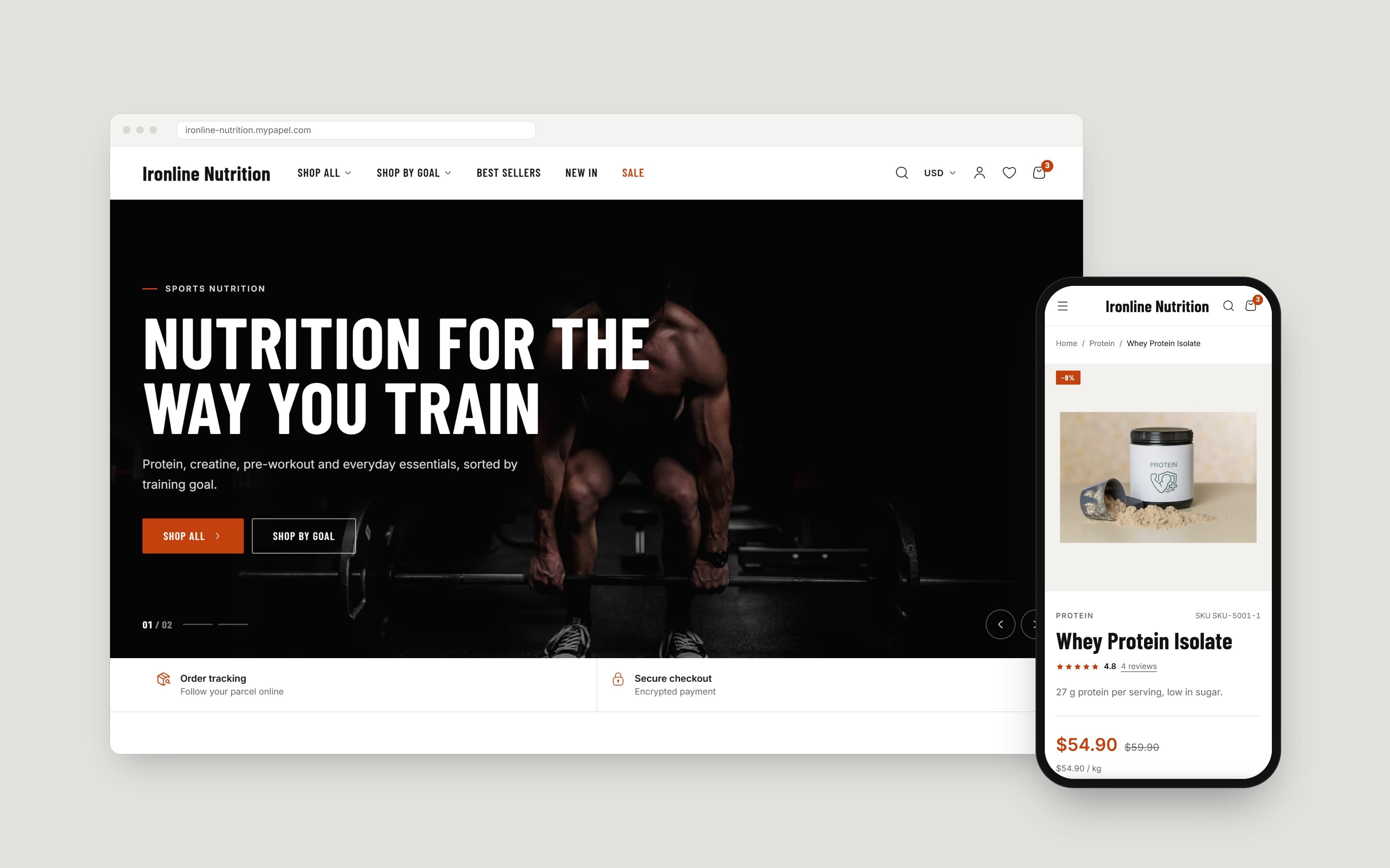 Brawn on desktop and mobile