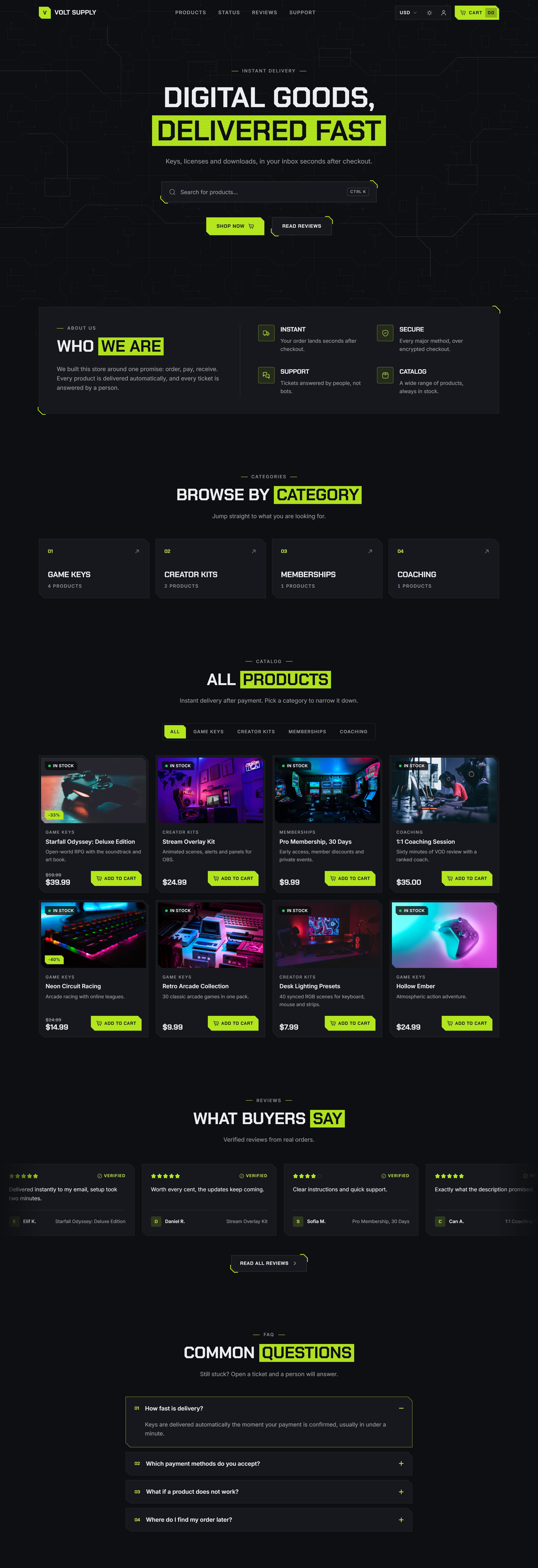 Circuit home page on desktop