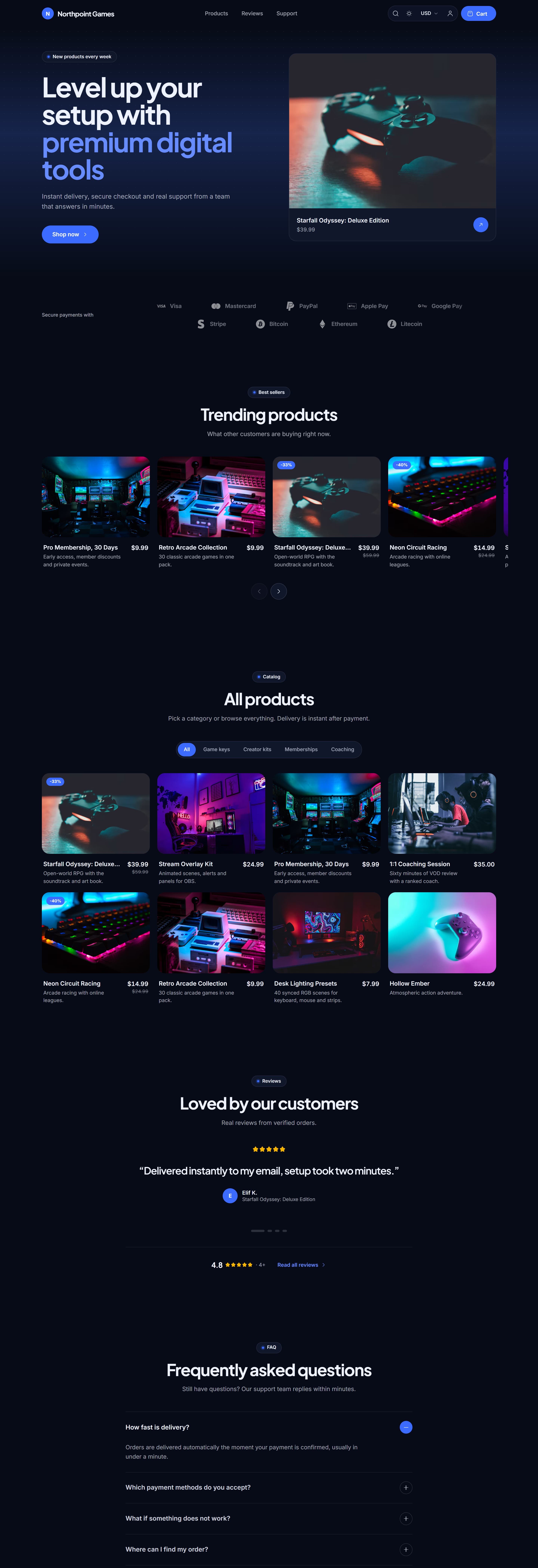 Vanguard home page on desktop